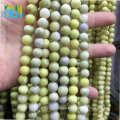 Wholesale Semi Precious Stones Gemstone Jewelry Stone Beads Mustard Stone AAA Quality 10mm Round Smooth Olive Jade
